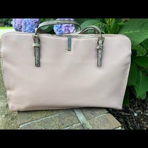 Tutilo New York Large Laptop Tote Faux Leather Faux Snakeskin